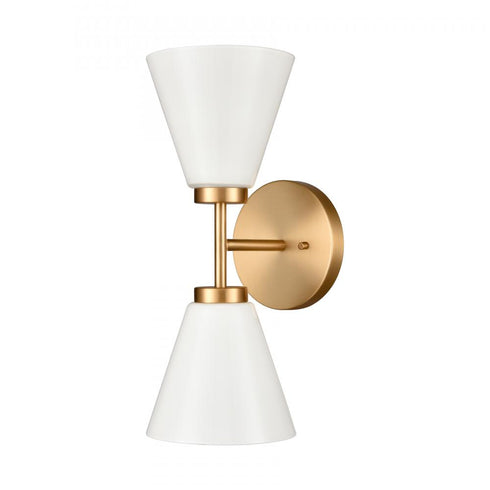 Elk Houghton 15 Inch High 2 Light Vanity Light in Brushed Gold Model: EC89272/2