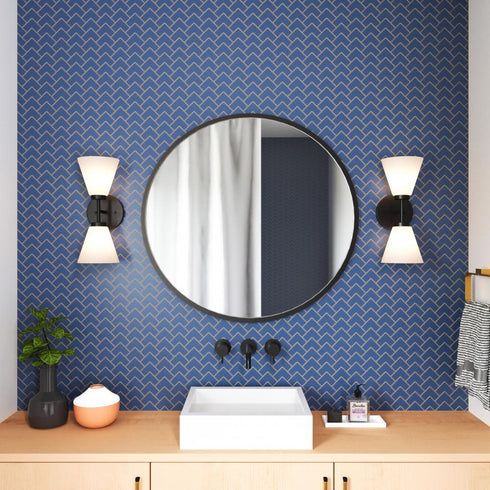 Elk Houghton 15 Inch High 2 Light Vanity Light in Matte Black Model: EC89262/2