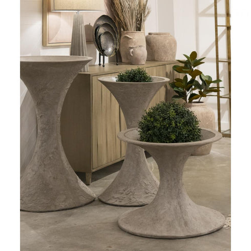 Elk Hourglass Planter Small in Weathered Gray Finish Model: H0117-10549
