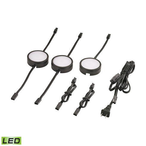Elk Housings 3 Light UNDER CABINET UTILITY in Black Finish Model: MLE313-5-31K