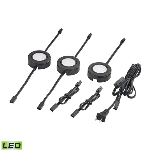 Elk Housings 3 Light UNDER CABINET UTILITY in Black Finish Model: MLE433-5-31K