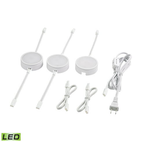 Elk Housings 3 Light UNDER CABINET UTILITY in White Finish Model: MLE313-5-30K
