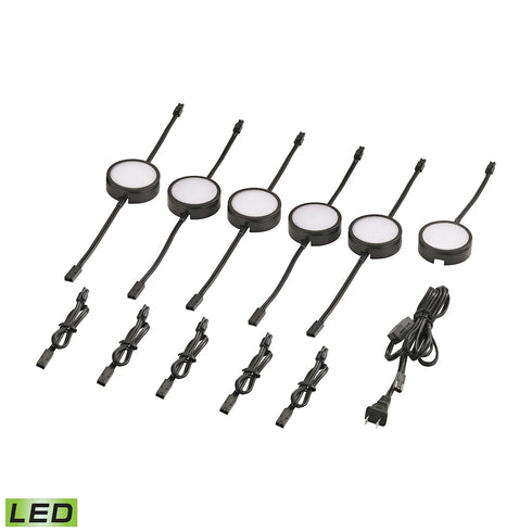 Elk Housings 6 Light UNDER CABINET UTILITY in Black Finish Model: MLE316-5-31K