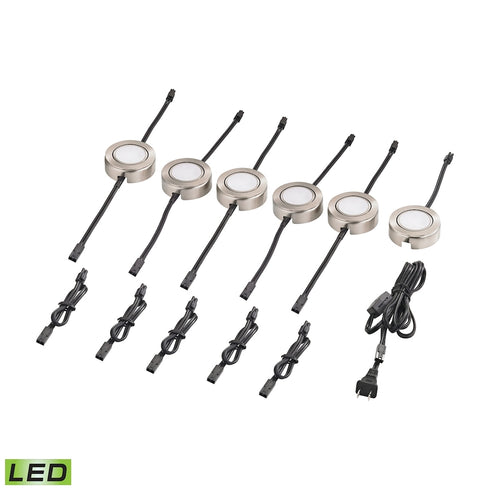 Elk Housings 6 Light UNDER CABINET UTILITY in Satin Nickel Finish Model: MLE426-5-16MK