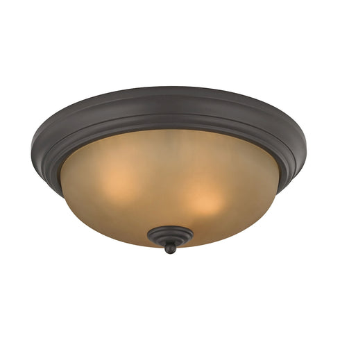 Elk Huntington 3 Light FLUSH MOUNT in Oil Rubbed Bronze Finish Model: 7013FM/10