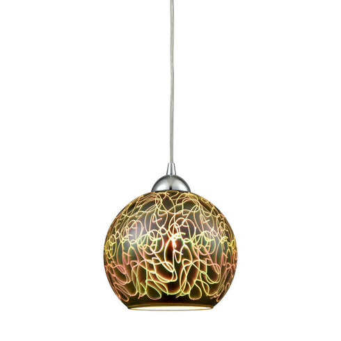 Elk Illusions 1 Light MINI PENDANT in Polished Chrome Finish Model: 10518/1