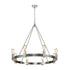 Elk Impression 8 Light CHANDELIER in Silver Satin Nickel Hammered Satin Nickel Satin Nickel Hammered Satin Nickel Finish Model: D4619