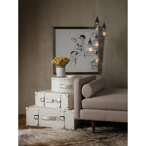 Elk in Silver Wire 5 Light Mini Pendant Fixture Model: 225039