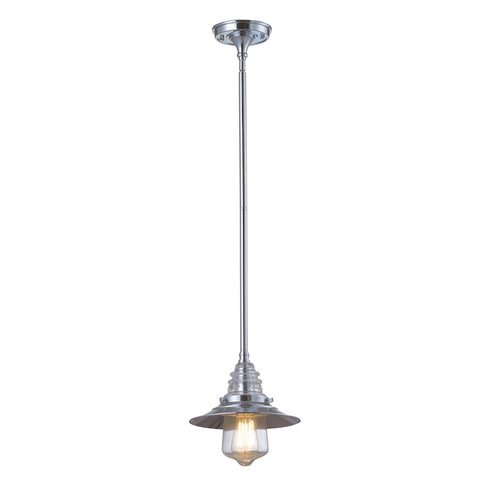 Elk Insulator Glass 1 Light MINI PENDANT in Polished Chrome Finish Model: 66807-1