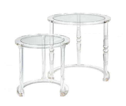 Elk Jacobs Nesting Table Set of 2 Round in Clear Model: H0015-9104/S2