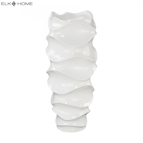 Elk Jaya VASE JAR BOTTLE in Gloss White Finish Model: 9166-042
