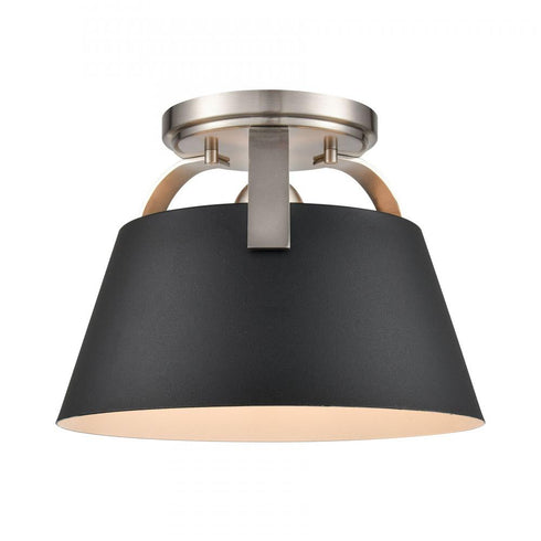 Elk Jepson 9.5 Inch Wide 1 Light Semi Flush Mount in Matte Black Model: 90170/1