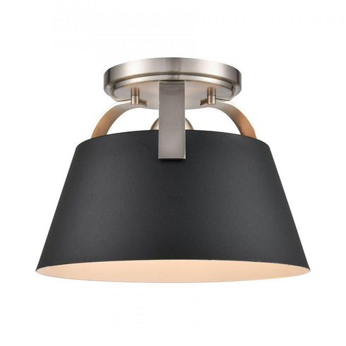 Elk Jepson 9.5 Inch Wide 1 Light Semi Flush Mount in Matte Black Model: 90170/1