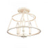 Elk Joanie 13 Inch Wide 3 Light Semi Flush Mount in Antique White Model: EC89683/3