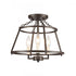 Elk Joanie 13 Inch Wide 3 Light Semi Flush Mount in Old Bronze Model: EC89693/3