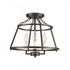 Elk Joanie 13 Inch Wide 3 Light Semi Flush Mount in Old Bronze Model: EC89693/3