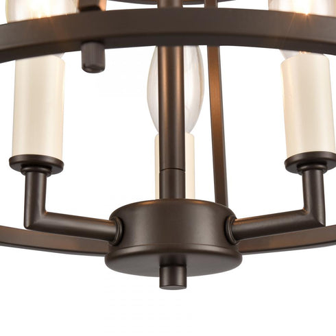 Elk Joanie 13 Inch Wide 3 Light Semi Flush Mount in Old Bronze Model: EC89693/3