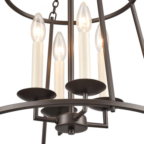Elk Joanie 17.25 Inch Wide 4 Light Pendant in Old Bronze Model: EC89694/4