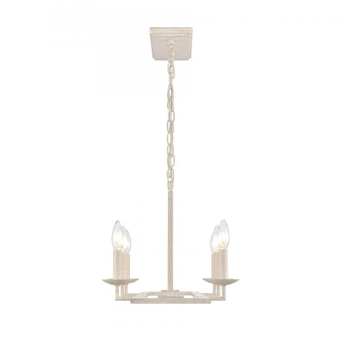 Elk Joanie 34 Inch Wide 6 Light Linear Chandelier in Antique White Model: EC89685/6