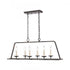 Elk Joanie 34 Inch Wide 6 Light Linear Chandelier in Old Bronze Model: EC89695/6