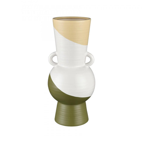 Elk_discontinued Joffe Vase Large (2 pack) (2 pack) in White Finish Model: S0017-10074