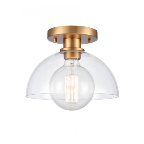 Elk Julian 10 Inch Wide 1 Light Semi Flush Mount Brushed Gold Model: 89914/1