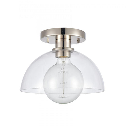 Elk Julian 10 Inch Wide 1 Light Semi Flush Mount Polished Nickel Model: 89924/1