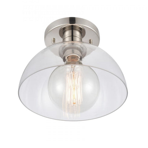 Elk Julian 10 Inch Wide 1 Light Semi Flush Mount Polished Nickel Model: 89924/1