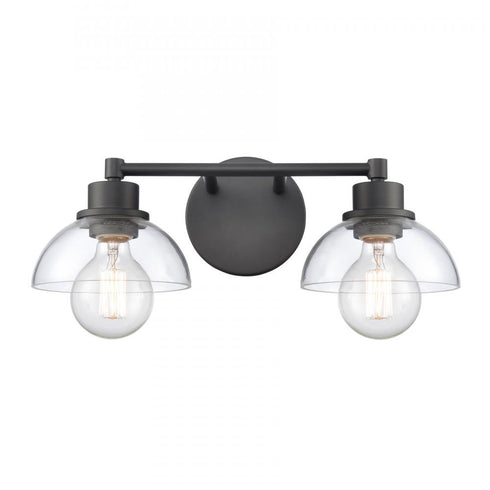 Elk Julian 16 Inch Wide 2 Light Vanity Light Matte Black Model: 89901/2