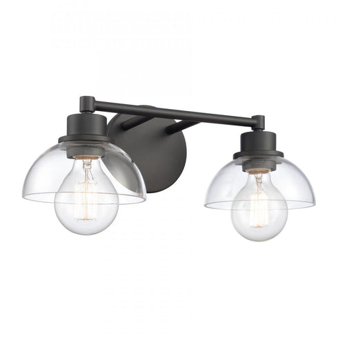 Elk Julian 16 Inch Wide 2 Light Vanity Light Matte Black Model: 89901/2