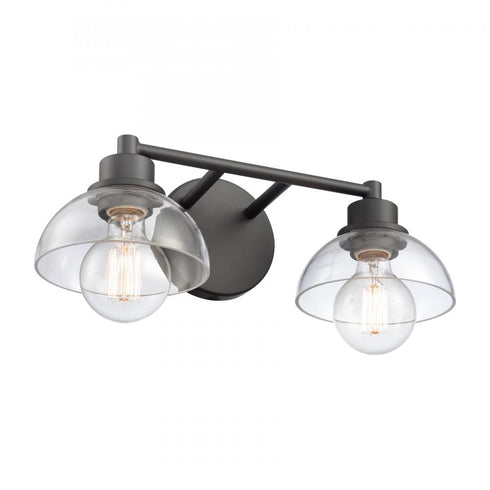 Elk Julian 16 Inch Wide 2 Light Vanity Light Matte Black Model: 89901/2