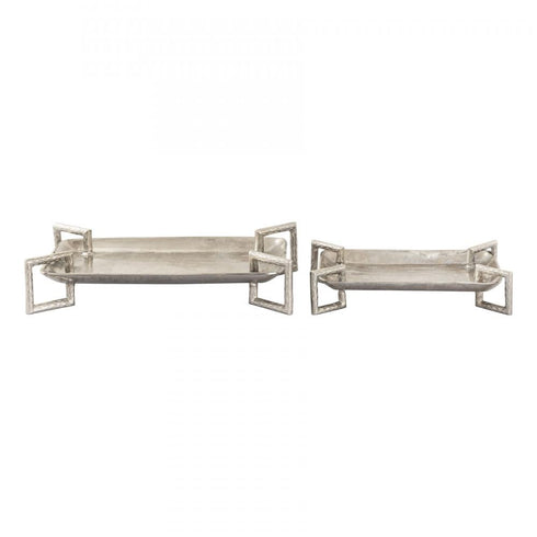 Elk Juniper BOWL TRAY in Polished Silver Finish Model: H0807-8740/S2