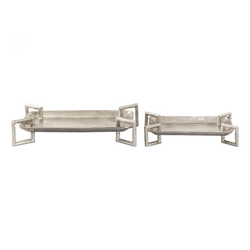 Elk Juniper BOWL TRAY in Polished Silver Finish Model: H0807-8740/S2