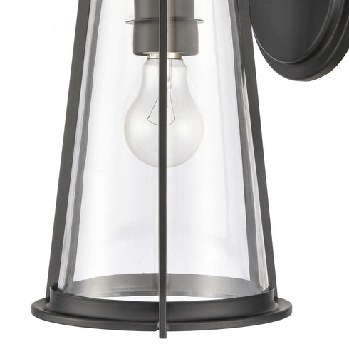 Elk Kennison 13 Inch High 1 Light Outdoor Sconce in Matte Black Model: 89610/1