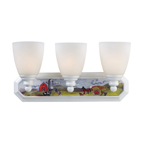 Elk Kidshine VANITY LIGHT in White Finish Model: 60061-3