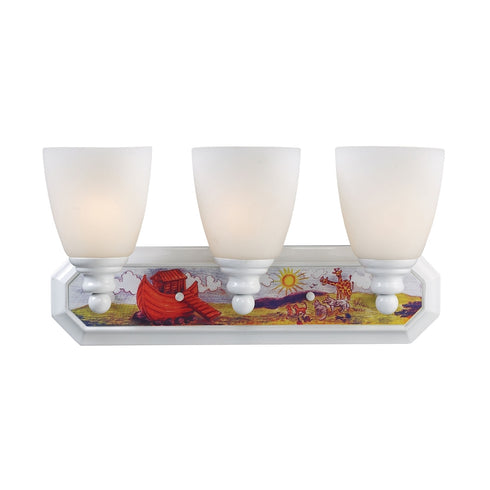 Elk Kidshine VANITY LIGHT in White Finish Model: 60071-3