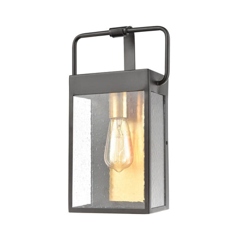 Elk Knowlton 1 Light SCONCE in Matte Black Brushed Brass Brushed Brass Finish Model: 46681/1