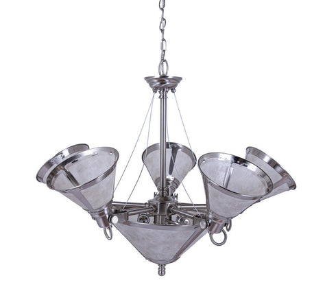 Elk Landmark 7 Light CHANDELIER in Brushed Nickel Finish Model: 966-BN