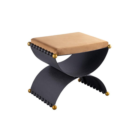 Elk Layla Accent Stool in Blackened Bronze Model: H0805-11469