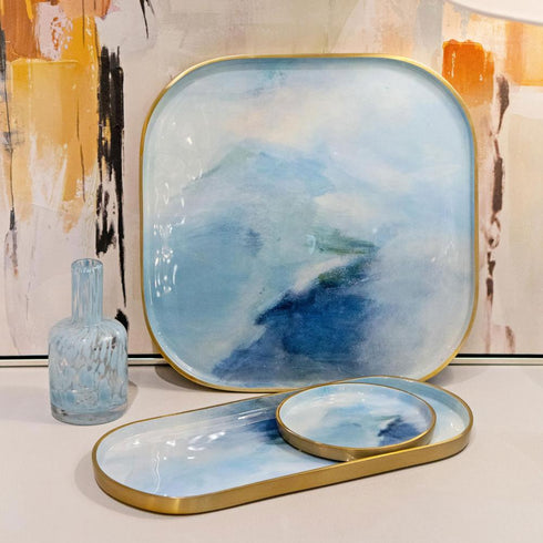 Elk Leonard BOWL TRAY in Pale Blue Finish Model: H0807-9242/S3