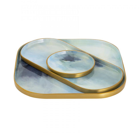Elk Leonard BOWL TRAY in Pale Blue Finish Model: H0807-9242/S3