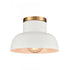 Elk Lewellen 10 Inch Wide 1 Light Semi Flush Mount in Matte White Model: EC89704/1