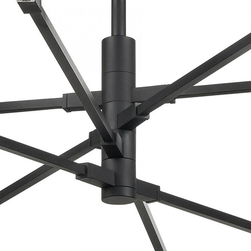 Elk Light Streak 48.5 Inch Wide 8 Light Chandelier in Matte Black Model: 85037/LED