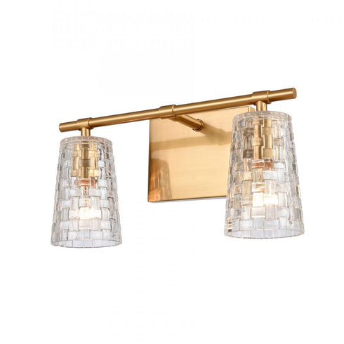 Elk Lightweave 15 Inch Wide 2 Light Vanity Light in Satin Brass Model: 82171/2