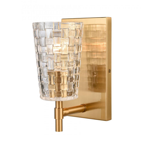 Elk Lightweave 4.75 Inch Wide 1 Light Vanity Light in Satin Brass Model: 82170/1