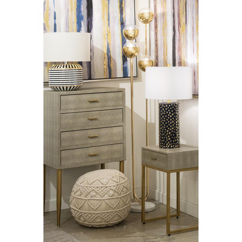 Elk Lilou PILLOW RUG TEXTILE POUF in Cream Finish Model: 920004