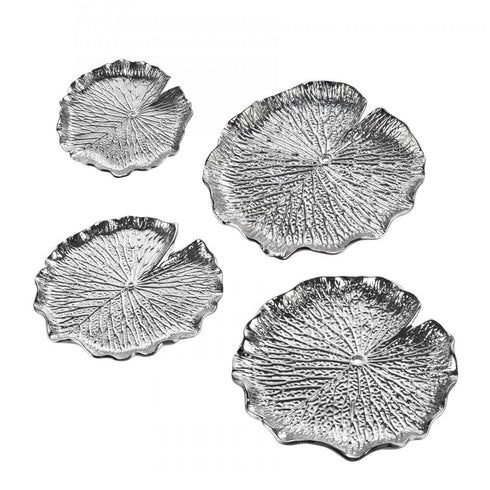 Elk Lilypad Bowl Set of 4 in Silver Model: H0017-10429/S4