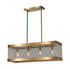 Elk Line in the Sand 4 Light CHANDELIER in Satin Brass Antique Silver Antique Silver Finish Model: D4334