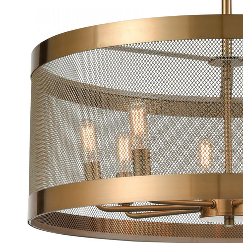 Elk Line in the Sand PENDANT in Satin Brass Finish Model: D4333