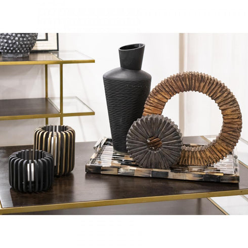 Elk Louver Hurricane Large in Antique Brass Finish Model: H0897-10485